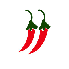 Chili icon vector logo design template