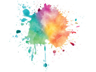 Vector of multicolored watercolor splash blot