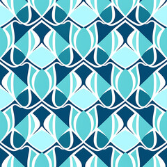 Fototapeta premium Seamless Mediterranean pattern. Generative AI