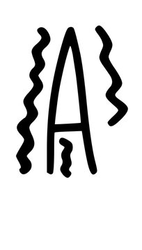 Crazy Funky Think Uppercase Letter Font