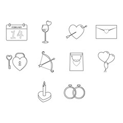 valentine icon set