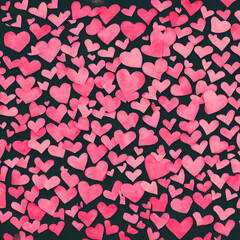 Naklejka na ściany i meble background of pink hearts for valentine's day Generative AI
