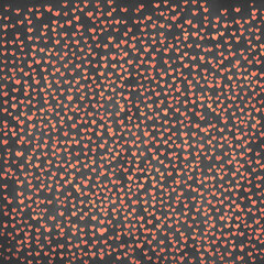 Illustration of small red hearts on a black background for valentine's day Generative AI