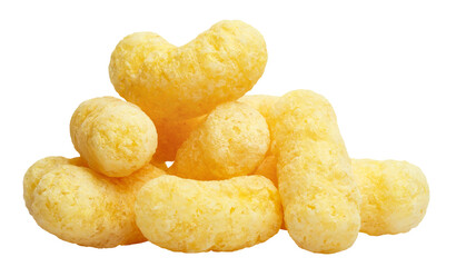 Delicious sweet corn sticks cut out