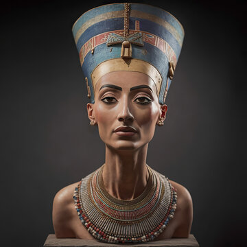 Generative ai Statue of an ancient Egyptian queen
