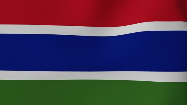 National Flag in the Wind - Looping Animation  -Gambia