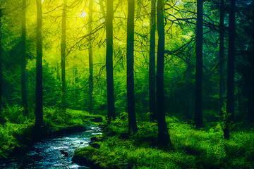 Obraz premium Illustrative image of Green Energy concept