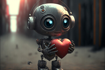 Fototapeta premium robot with heart