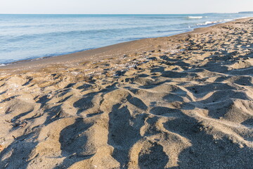 black sand of Ureki beach, Georgia
