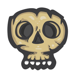 Painted skull, symbol of death, vector