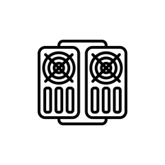 Mining Hardware icon in vector. Logotype