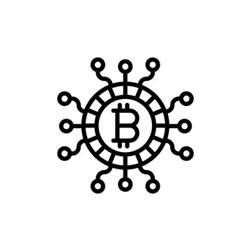 Bitcoin icon in vector. Logotype