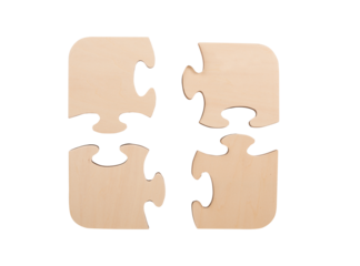 Pieces of puzzle. concept teamwork, partnership, integration