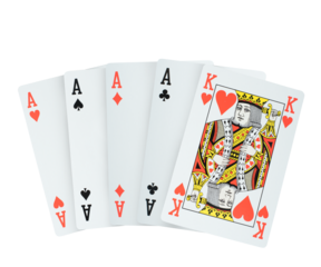 Poker playing cards. gambling and betting concept