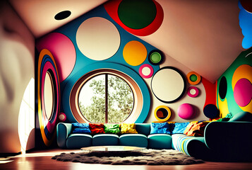 A luxury modern stylish living-room - generative ai