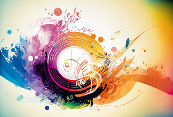 Obraz premium Pastel musical background