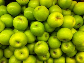 green apples background
