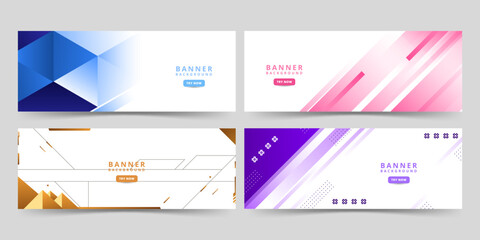 Fototapeta premium banner background. full color, gradation, collection set