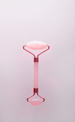 Rose Quartz Roller Tool, Facial Lifting Massage Treatment