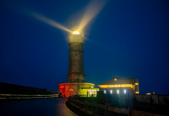 Cabo Mayor lighthouse at night