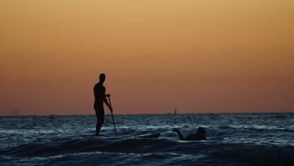 Fototapeta premium Sunset sessions in Scheveningen The Hague
