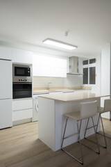 modern kitchen in a house equipped with all its appliances