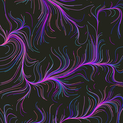 Abstract Dark Background with Flow Field of Lines