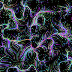 Abstract Dark Background with Flow Field of Lines