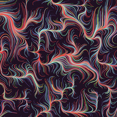 Abstract Dark Background with Flow Field of Lines