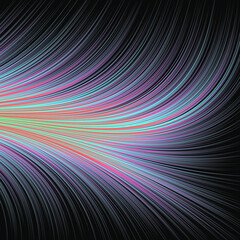 Abstract Dark Background with Flow Field of Lines