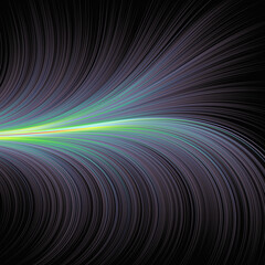 Abstract Dark Background with Flow Field of Lines