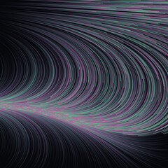 Abstract Dark Background with Flow Field of Lines
