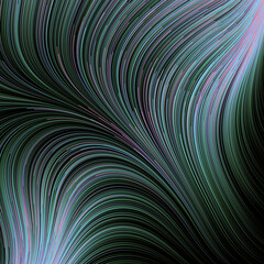 Abstract Dark Background with Flow Field of Lines
