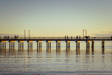 Calm sunset on the ocean coast in British Columbia