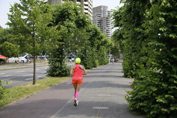 person running in the park