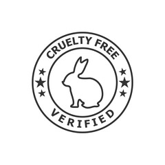 cruelty free icon for cbd label design elements