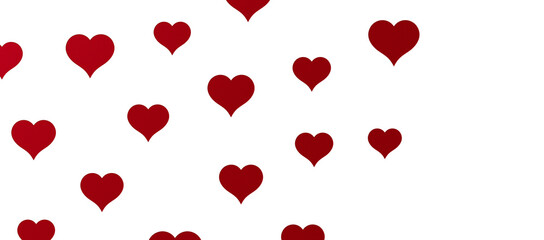 Fototapeta na wymiar Falling love heart confetti 3d illustration