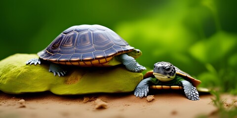 turtle on a leaf