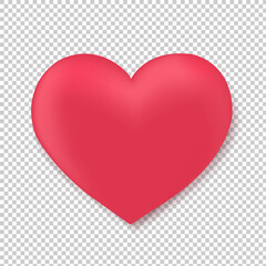 red heart isolated on transparent