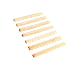 sweet rolls, biscuits on white background