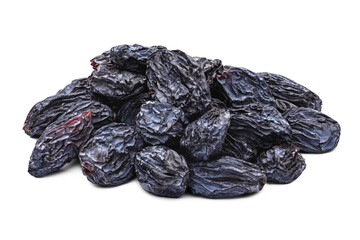 Dark blue natural seedless raisins (Isabella, Zante Currant, Uzum). Sun-dried untreated grape isolated png