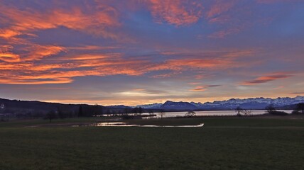 Sonnenaufgang mit Morgenrot