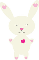 Cute Sleepy Heart Bunny