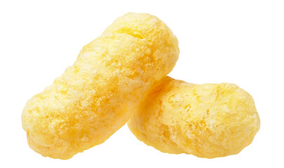 Delicious sweet corn sticks cut out