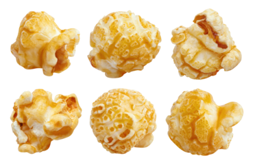 Delicious caramel popcorn set cut out