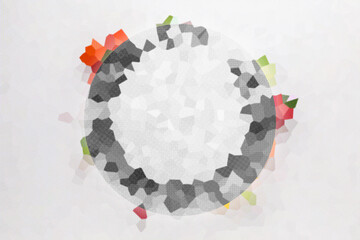 Abstract Low poly crystal background. Polygon design pattern. Low poly illustration, low polygon background. Banner template. 3D Illustration