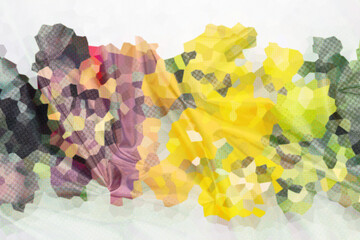 Abstract Low poly crystal background. Polygon design pattern. Low poly illustration, low polygon background. Banner template. 3D Illustration