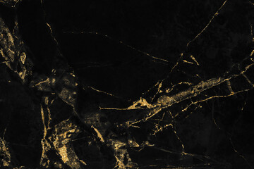 Black and gold marble luxury wall texture with shiny golden line pattern abstract background design for a cover book or wallpaper and banner website.