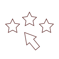 Grade, feedback, rating 3 star. Vector icon