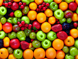 Vegan Vegetarian fruits wallpaper Generative AI